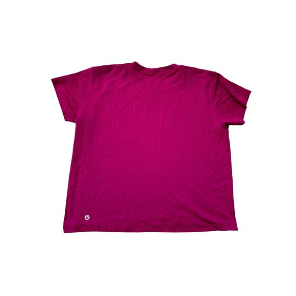 LULULEMON Pink Workout Short Sleeve Top Size 8 - Picture 4 of 6